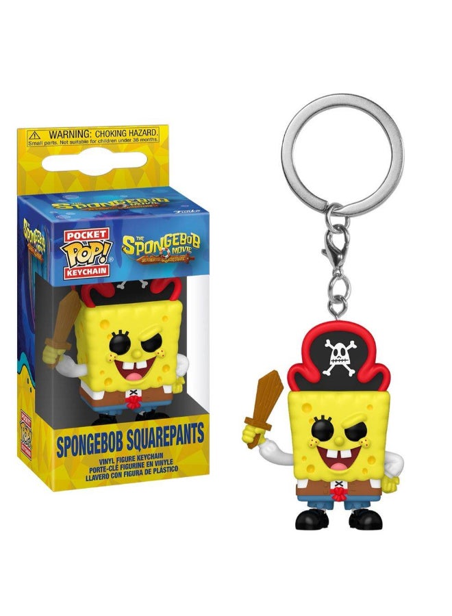 Funko Pocket POP! The SpongeBob Movie Search for SquarePants SpongeBob SquarePants (Pirate) Vinyl Keychain (10.2 cm) - Image 2